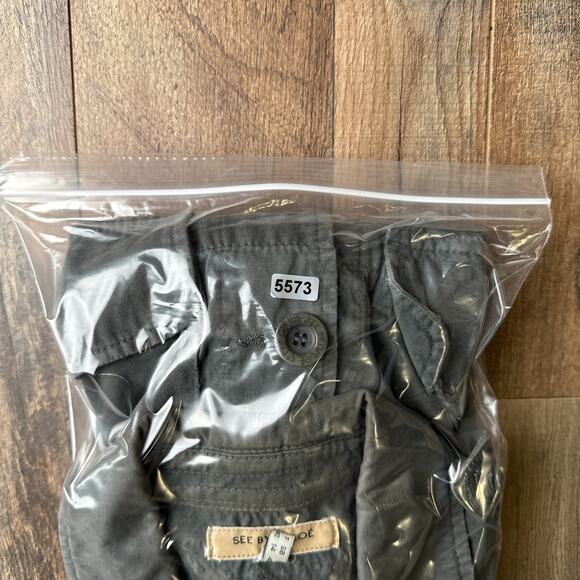 See By Chloe Paris Denim Jacket Women's Size 10 Green Boho Hippie Embroidered - Picture 11 of 11